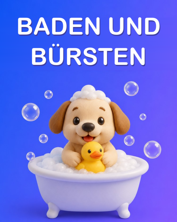 Baden, Bürsten und Fellpflege zu Hause mit KI
