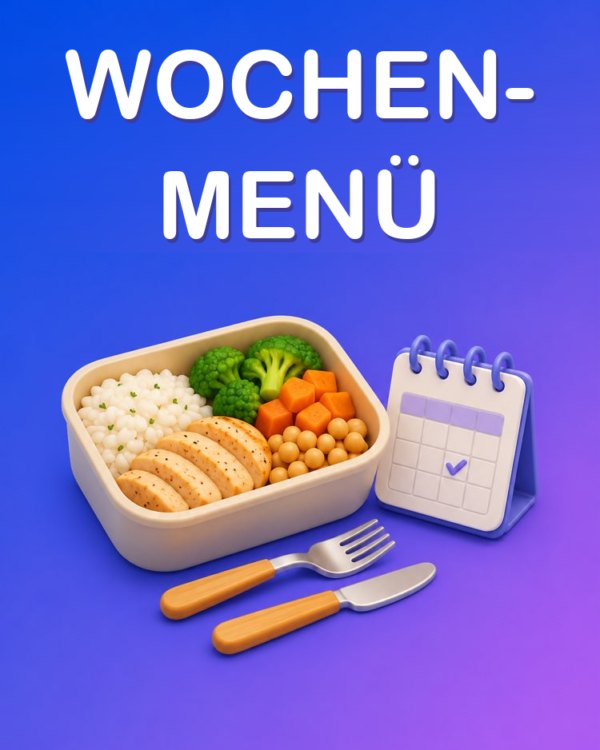 Wochenplan mit Einkaufsliste