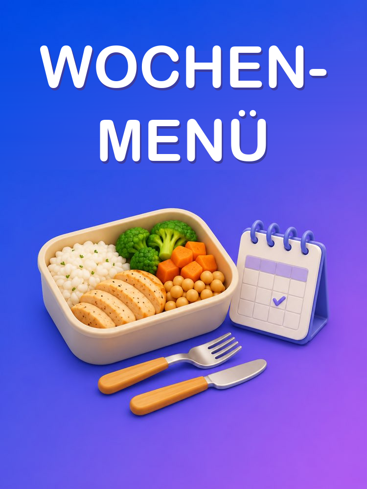 Wochenplan mit Einkaufsliste