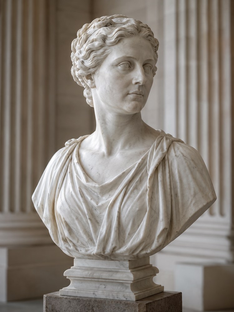 Werden Sie zur klassischen Statue aus weißem Marmor