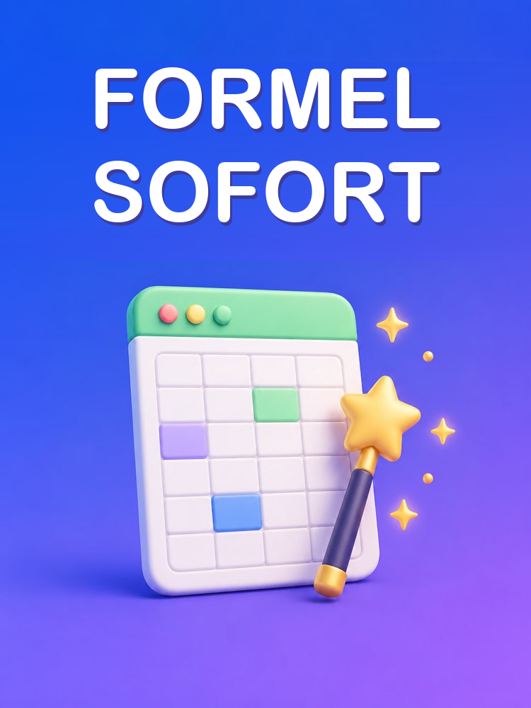 Tabellenformel auf der Stelle