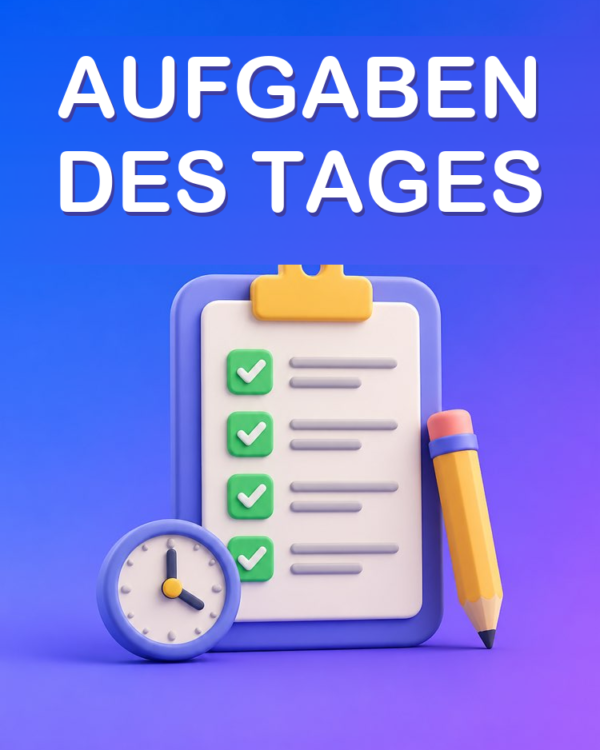 Eine Aufgabenliste, die in den Tag Passt
