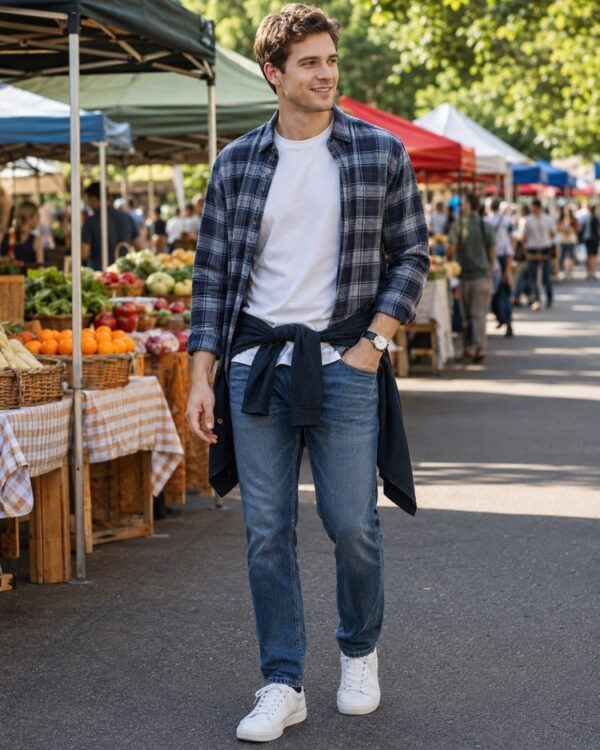 Casual Wochenend-Look auf Deinem Foto mit KI