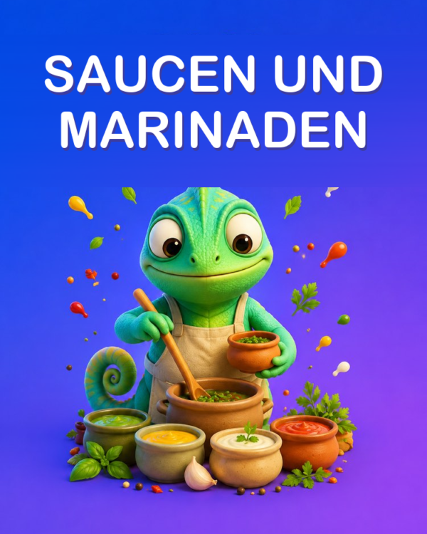 Hausgemachte Saucen, Gewürze und Marinaden mit KI