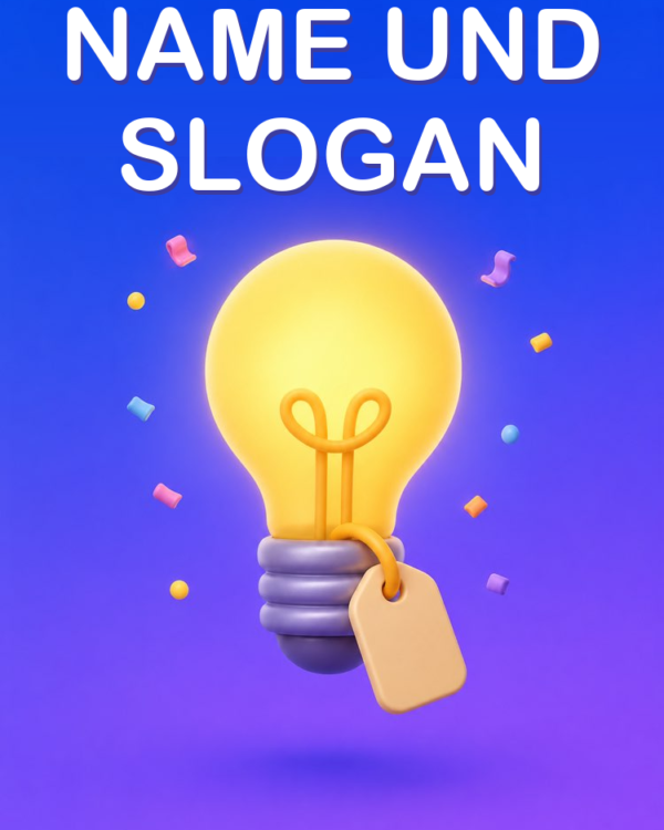 Firmenname + Slogan mit KI