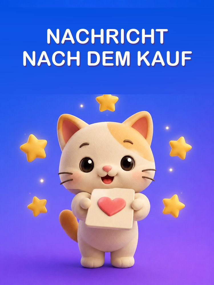 Nach dem Kauf: danken, um Bewertung und Empfehlung bitten