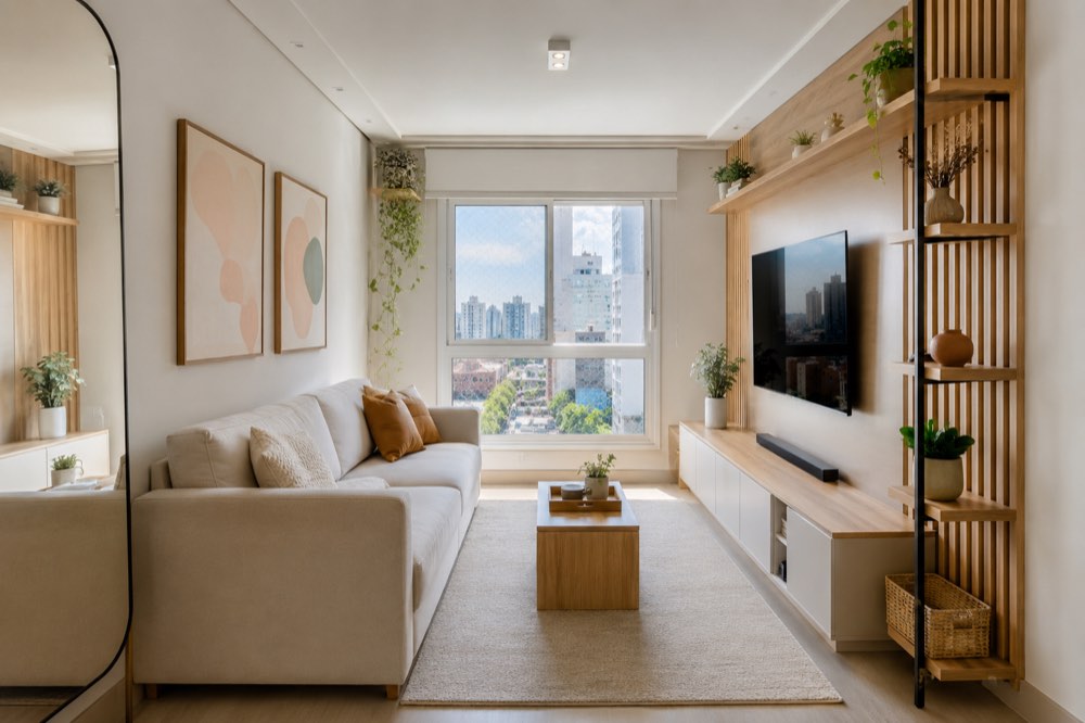 Kleines Wohnzimmer, Optimiert und Vergrößert