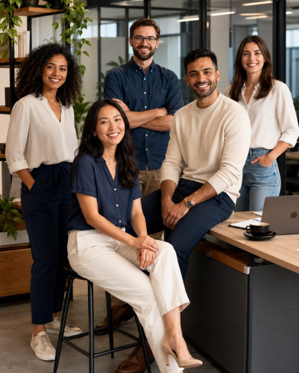 Professionelles Teamfoto für die Website