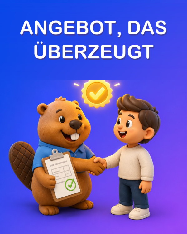 Angebot und Kostenvoranschlag, die zum Abschluss führen