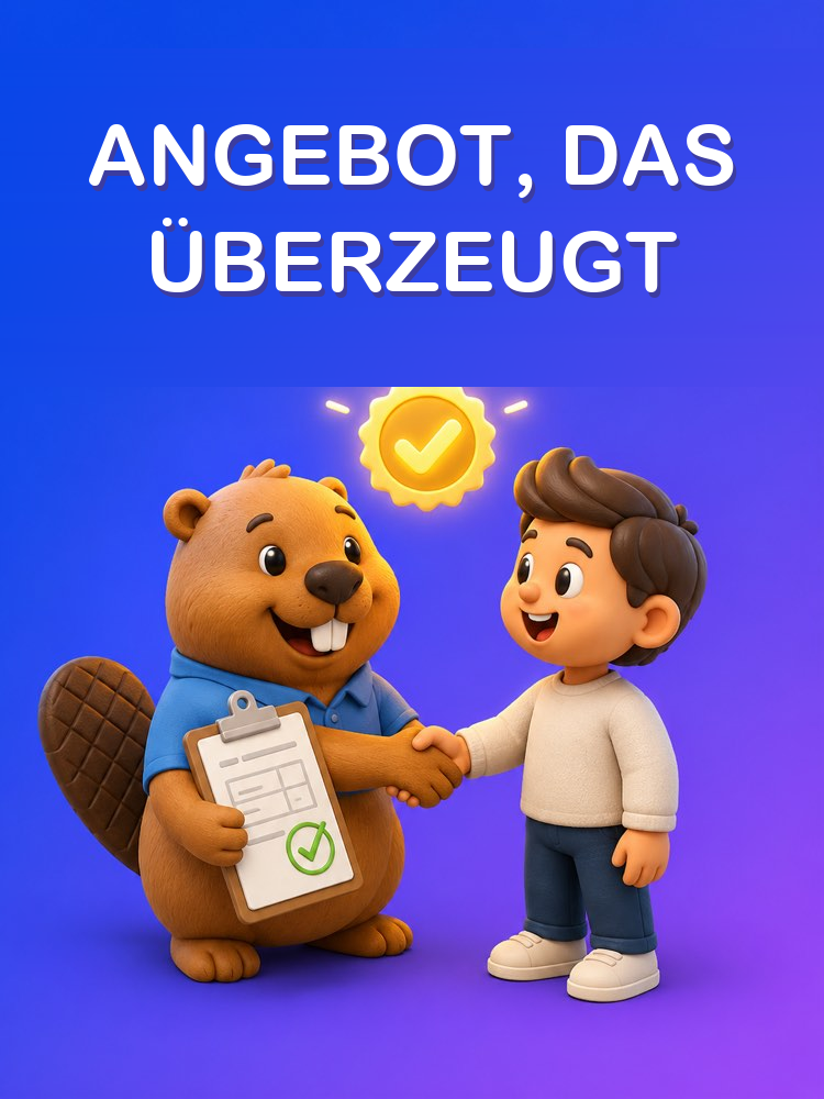 Angebot und Kostenvoranschlag, die zum Abschluss führen