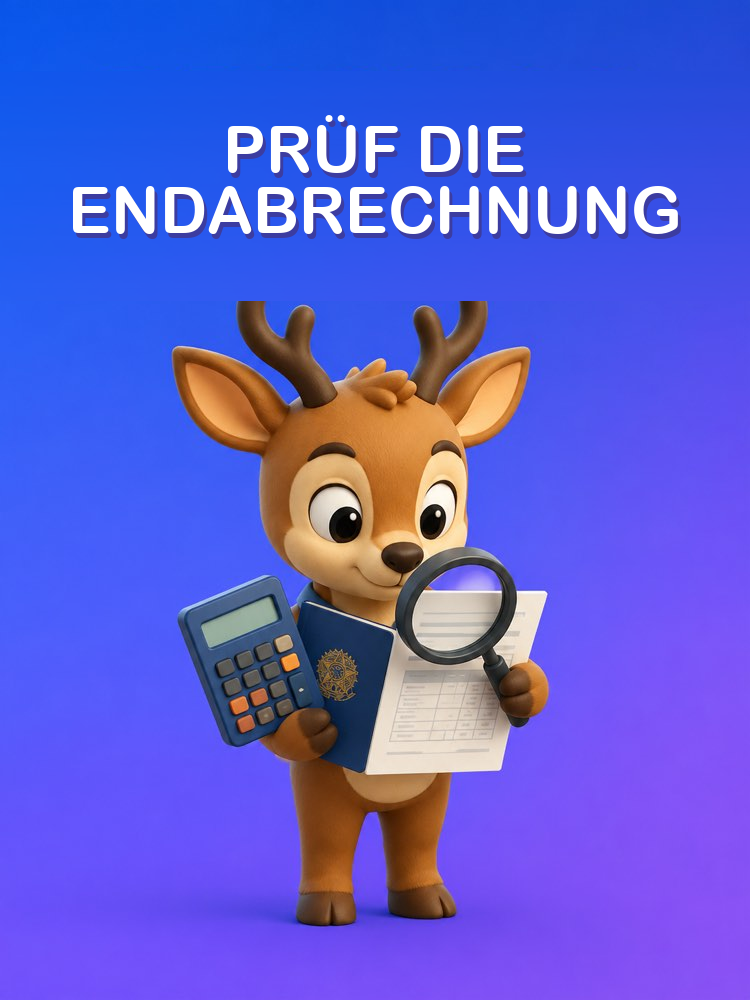 Endabrechnung: Prüfe die Beträge