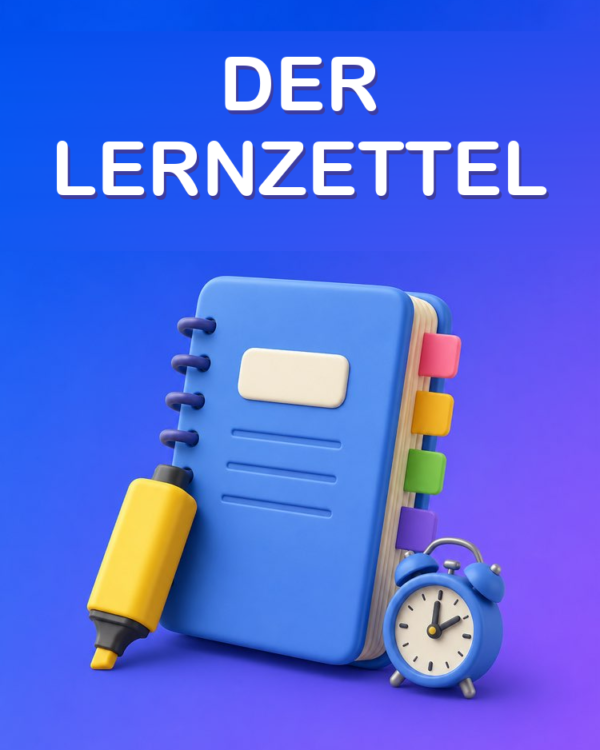 Lernzettel für die Prüfung
