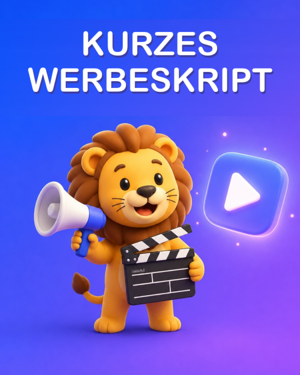 Ein kurzes Werbeskript fürs Video mit KI