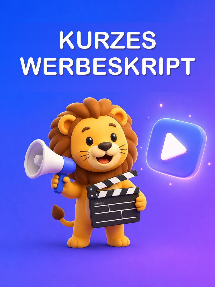Ein kurzes Werbeskript fürs Video mit KI