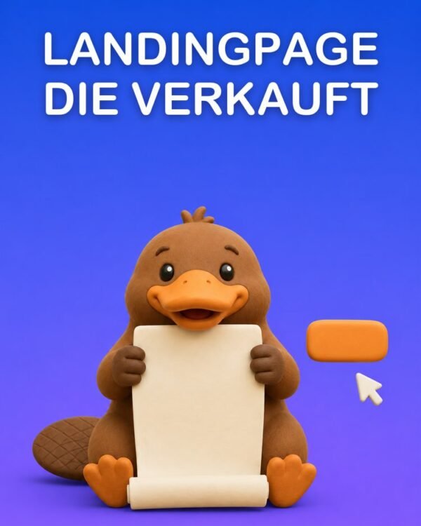 Die Ganze Landingpage, von der Headline bis zum Button