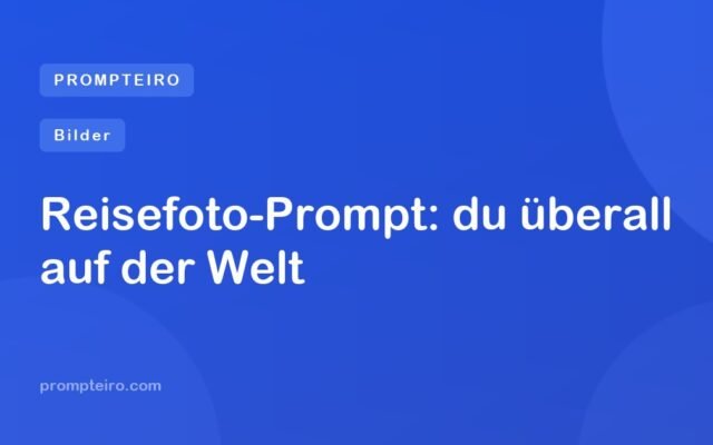 Reisefoto-Prompt: du überall auf der Welt