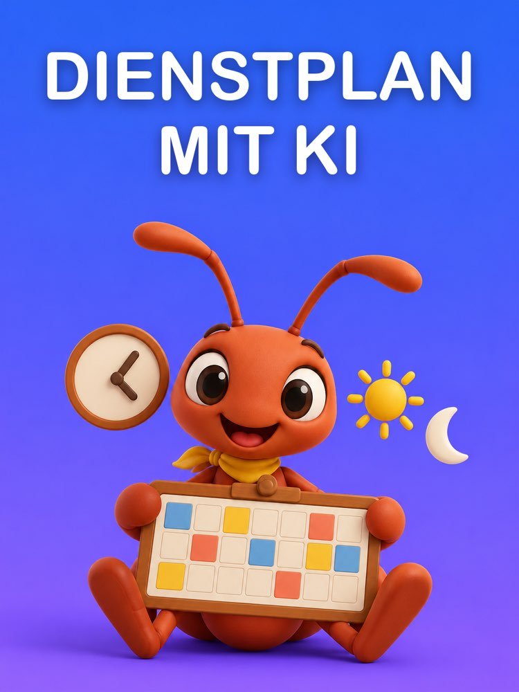 Dienstplan mit KI, mit geprüften Schichten und Stunden