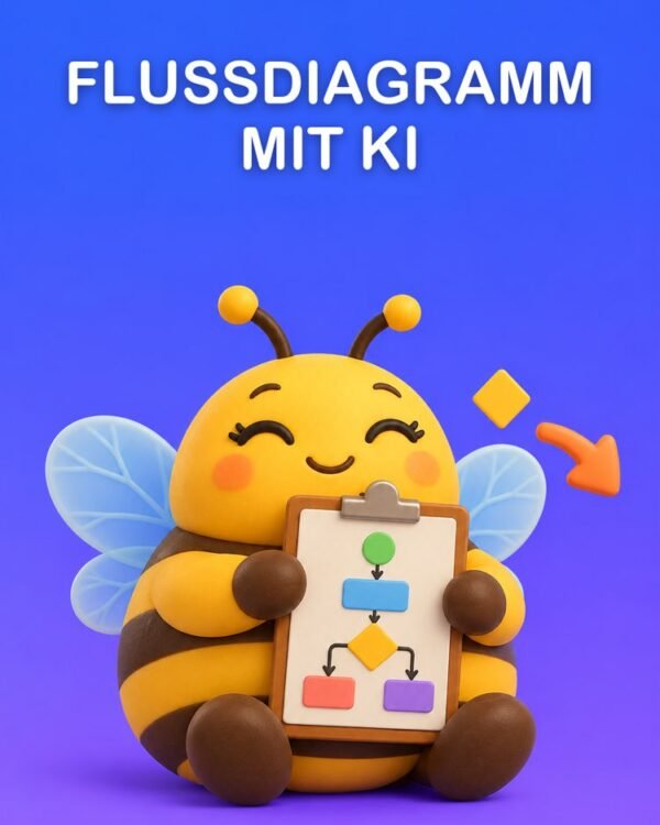 Flussdiagramm mit KI aus deinem Text erstellen, fertig zum Einfügen
