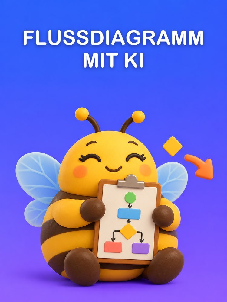 Flussdiagramm mit KI aus deinem Text erstellen, fertig zum Einfügen