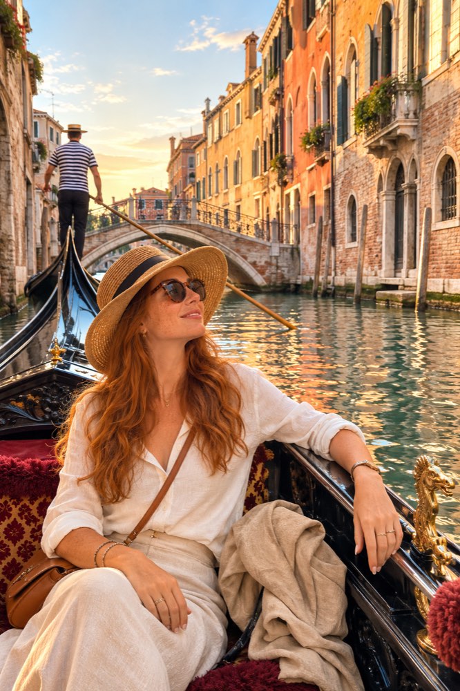 You on a Gondola in Venice: a Romantic Photo