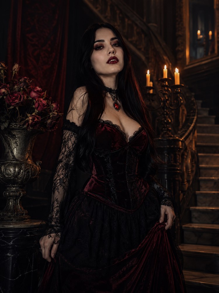 Gothic Vampiress Costume in Your Photo