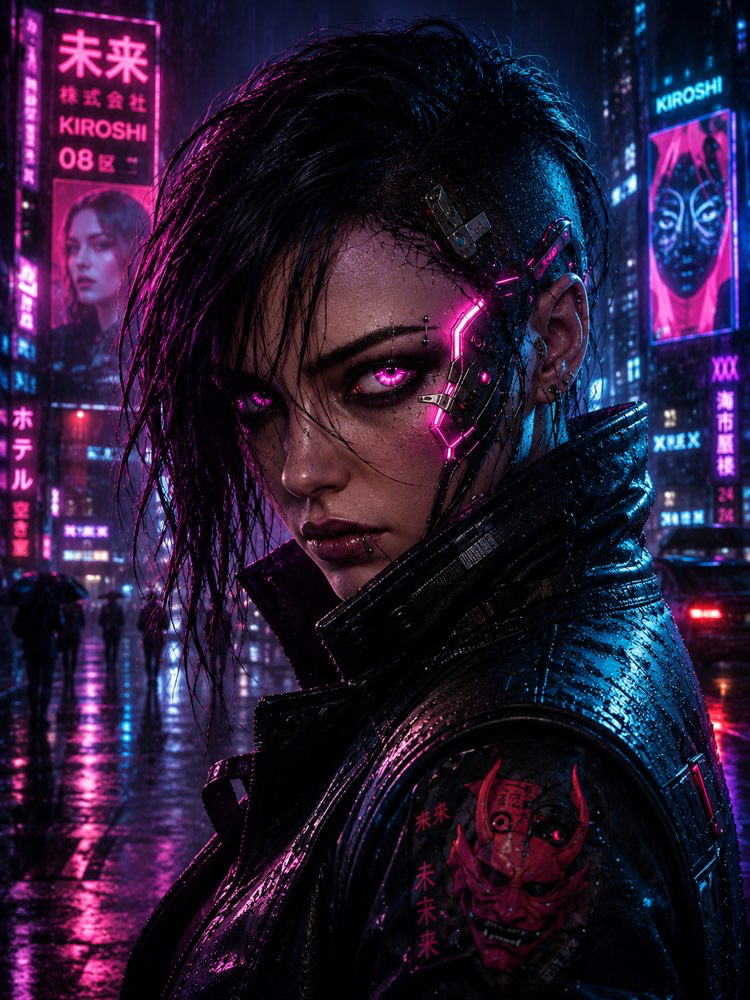 Neon Cyberpunk Portrait with AI