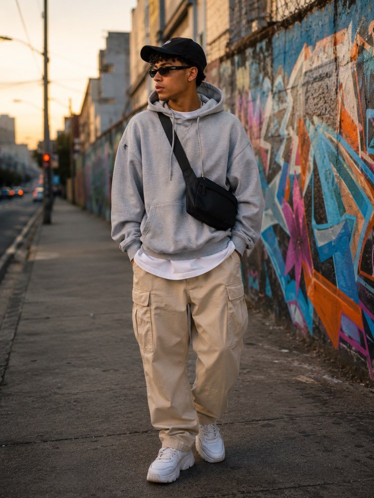 Urban Streetwear Look in Your Photo With AI