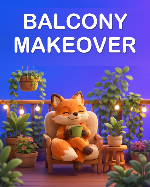 A Balcony and Small Garden Makeover with AI