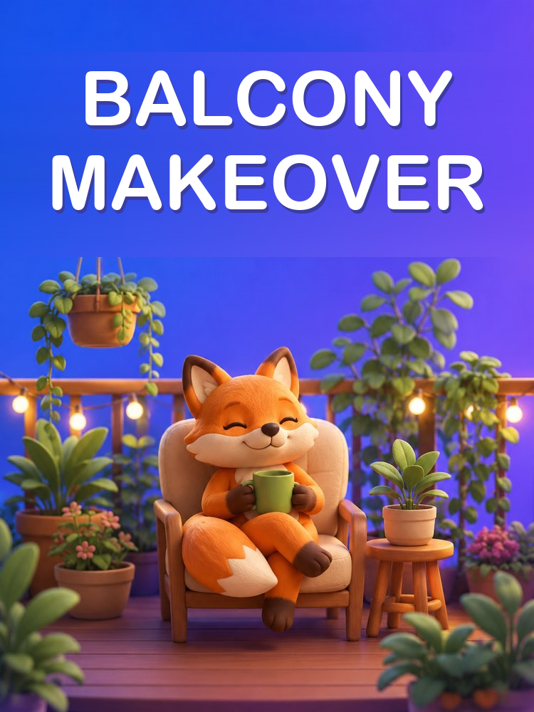 A Balcony and Small Garden Makeover with AI