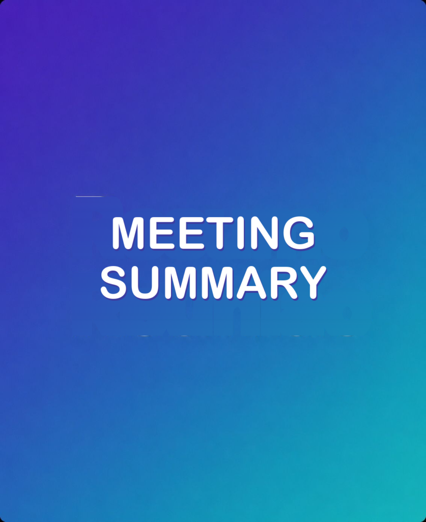 Meeting Summary