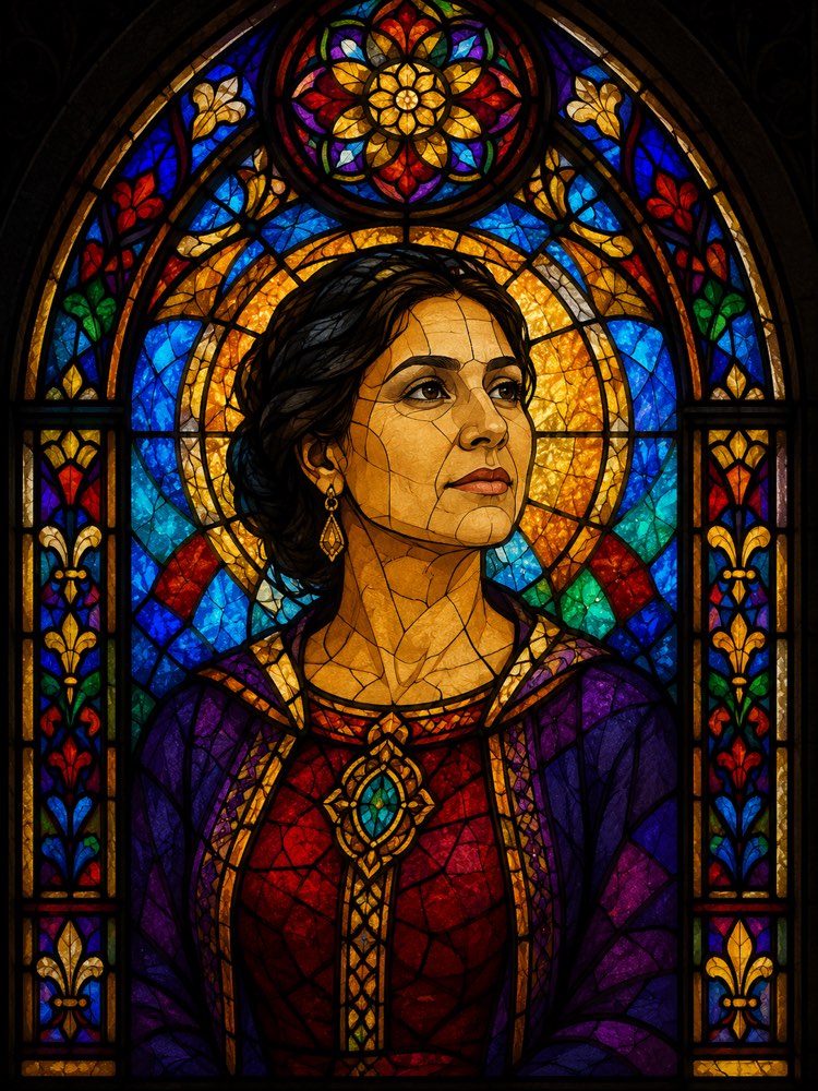 Gothic Stained Glass Portrait from Your Photo
