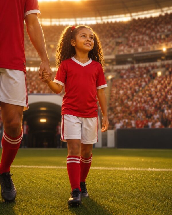 Photo of a Mascot Walking onto the Pitch