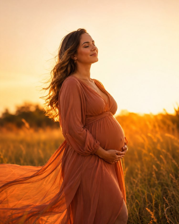 Golden Hour Maternity Photoshoot with AI