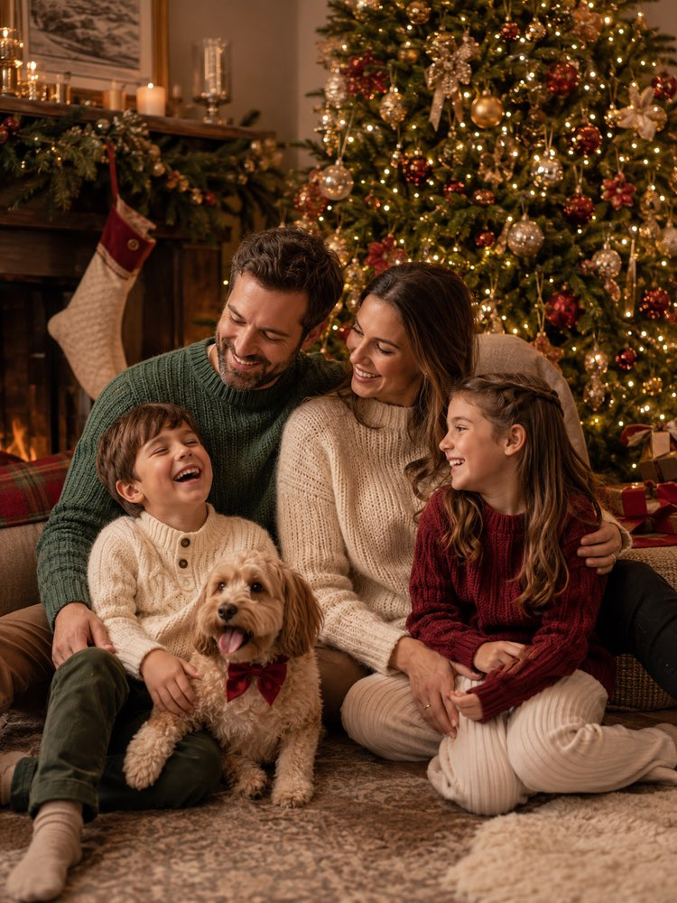 Magazine-Style Family Christmas Card