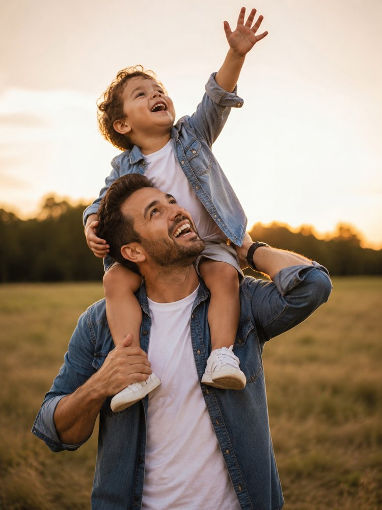 Father and Child Lifestyle Photoshoot at Home