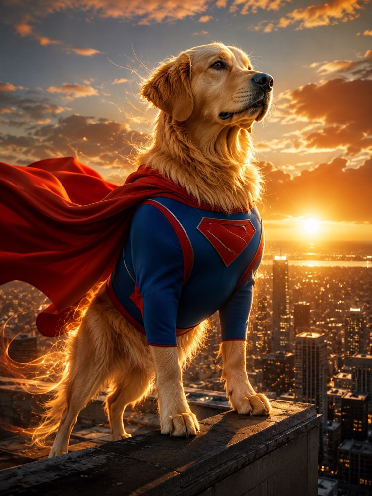 Your Superhero Pet: Epic Photo with a Cape