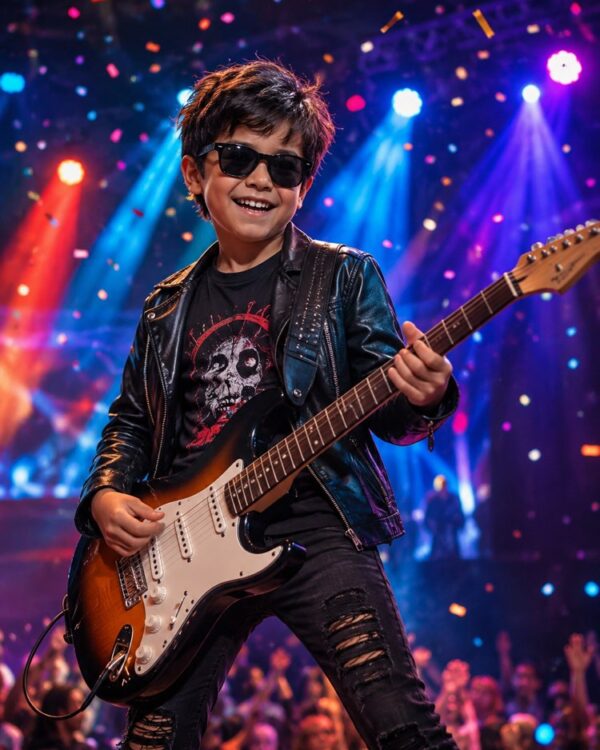 Kid Rocker on Stage With AI