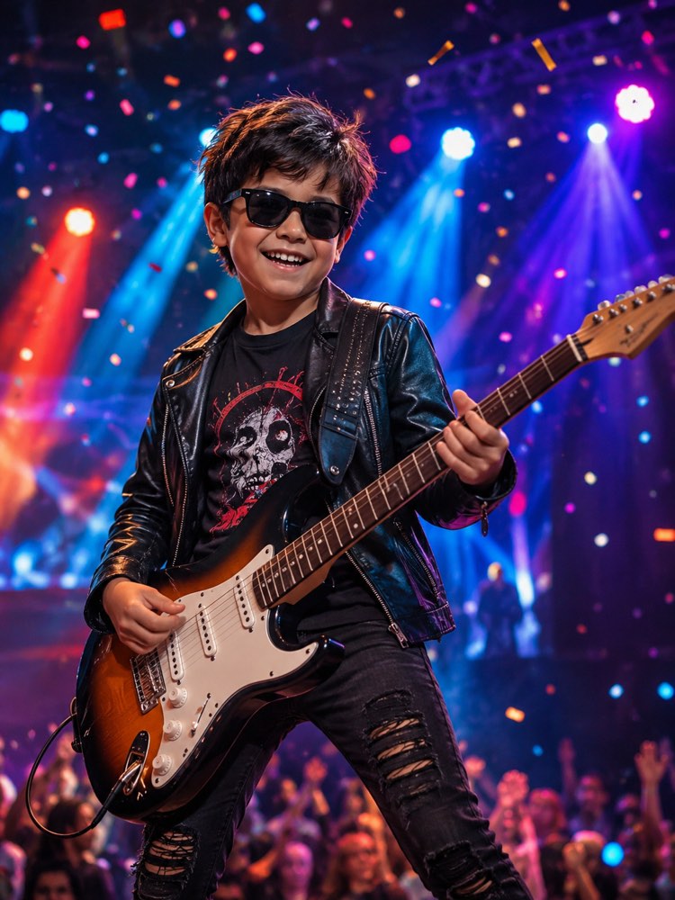 Kid Rocker on Stage With AI