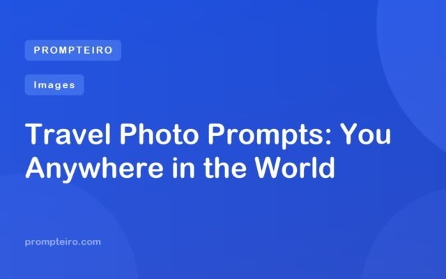 Travel Photo Prompts: You Anywhere in the World