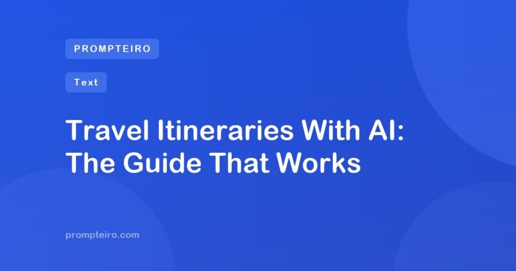 Travel Itineraries With AI: The Guide That Works