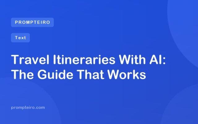 Travel Itineraries With AI: The Guide That Works