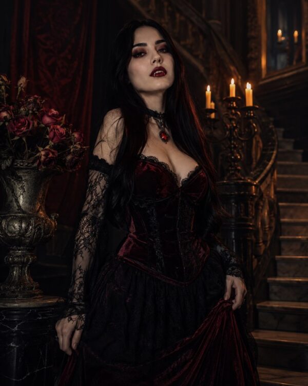 Disfraz de Vampiresa Gótica en tu Foto