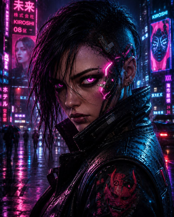 Retrato Cyberpunk Neón con IA