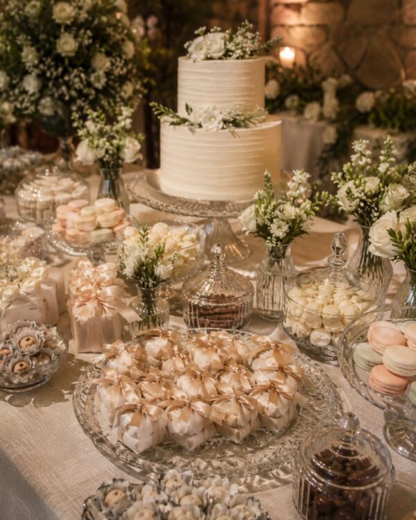Mesa de Dulces y Detalles de la Boda