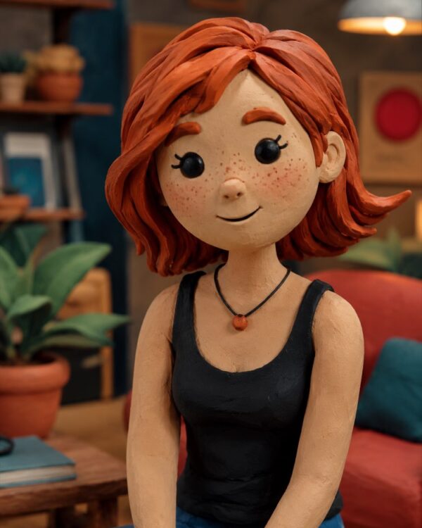 Figura de plastilina stop-motion con IA