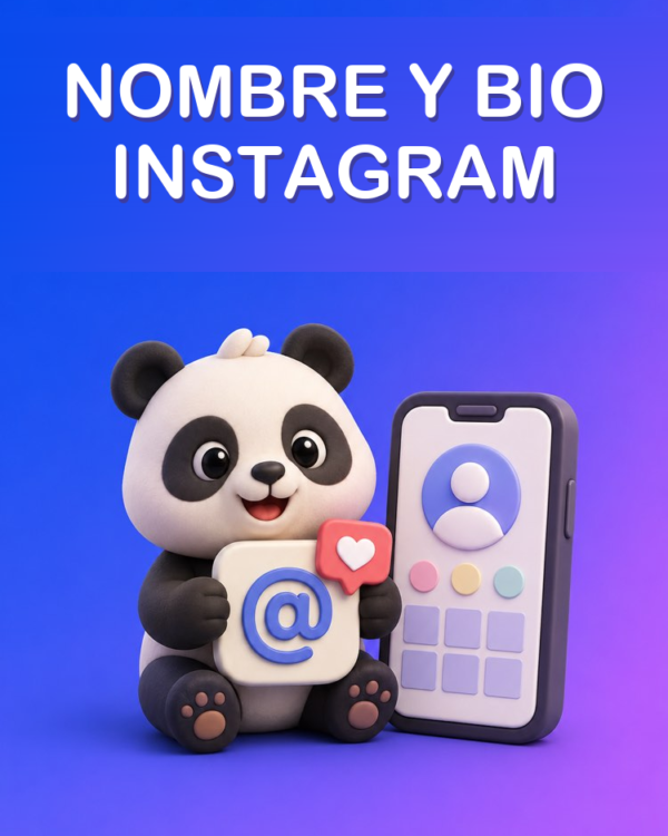 Nombre y bio de perfil comercial en Instagram