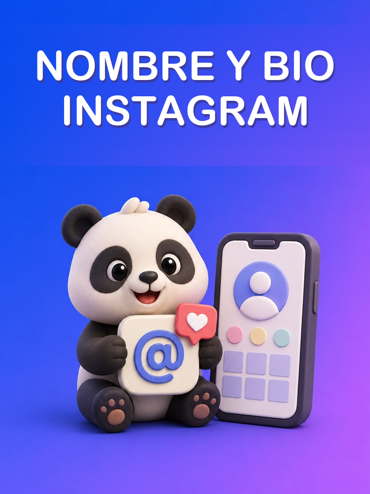 Nombre y bio de perfil comercial en Instagram