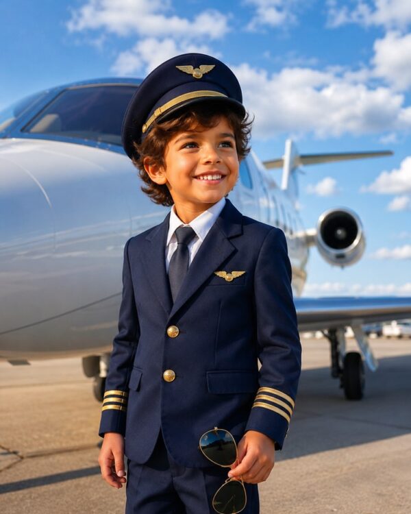 Niño Piloto de Avión en tu Foto