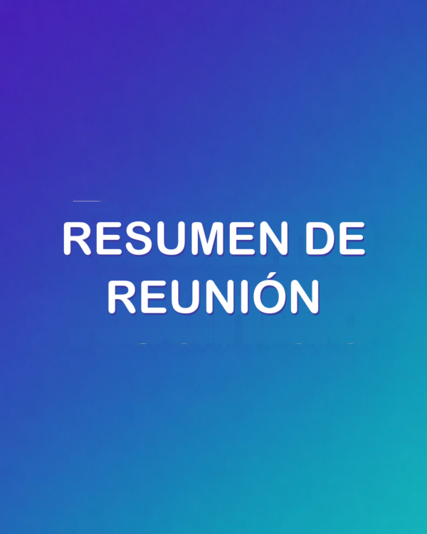 Resumen de reunión
