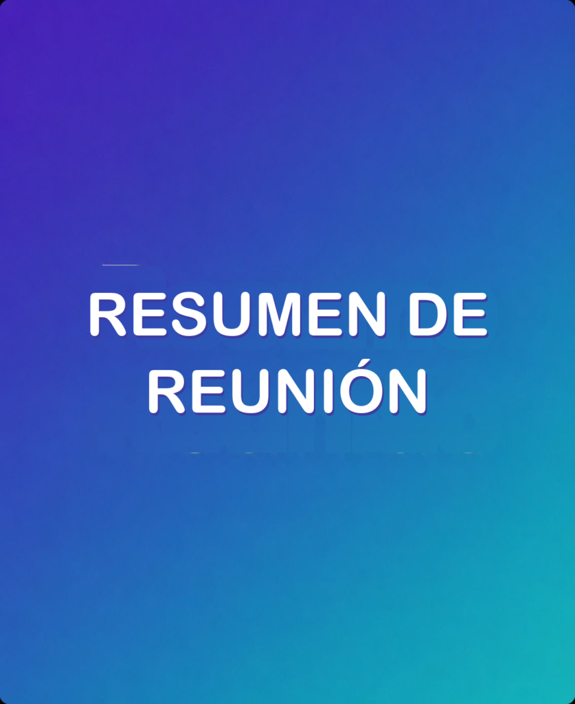 Resumen de reunión
